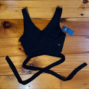 Hollister Ultra Crop Tie-Back Wrap Tank